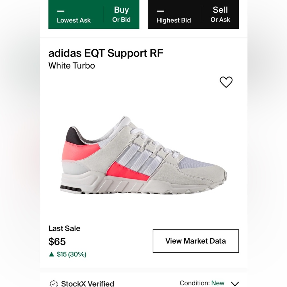 Adidas EQT Support RF - white size 12 sneakers